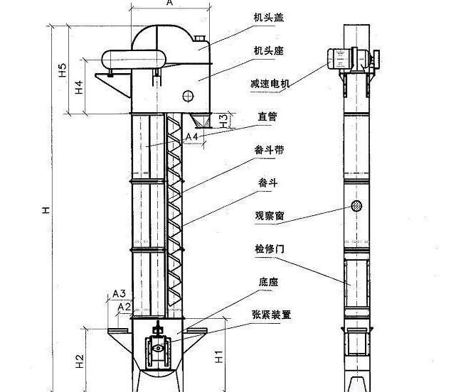 粉狀物料斗式提升機(jī)技術(shù)要求及生產(chǎn)注意事項(xiàng)